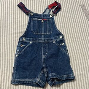 Tommy Hilfiger Kids Denim Overall shorts Spellout 90s S/P